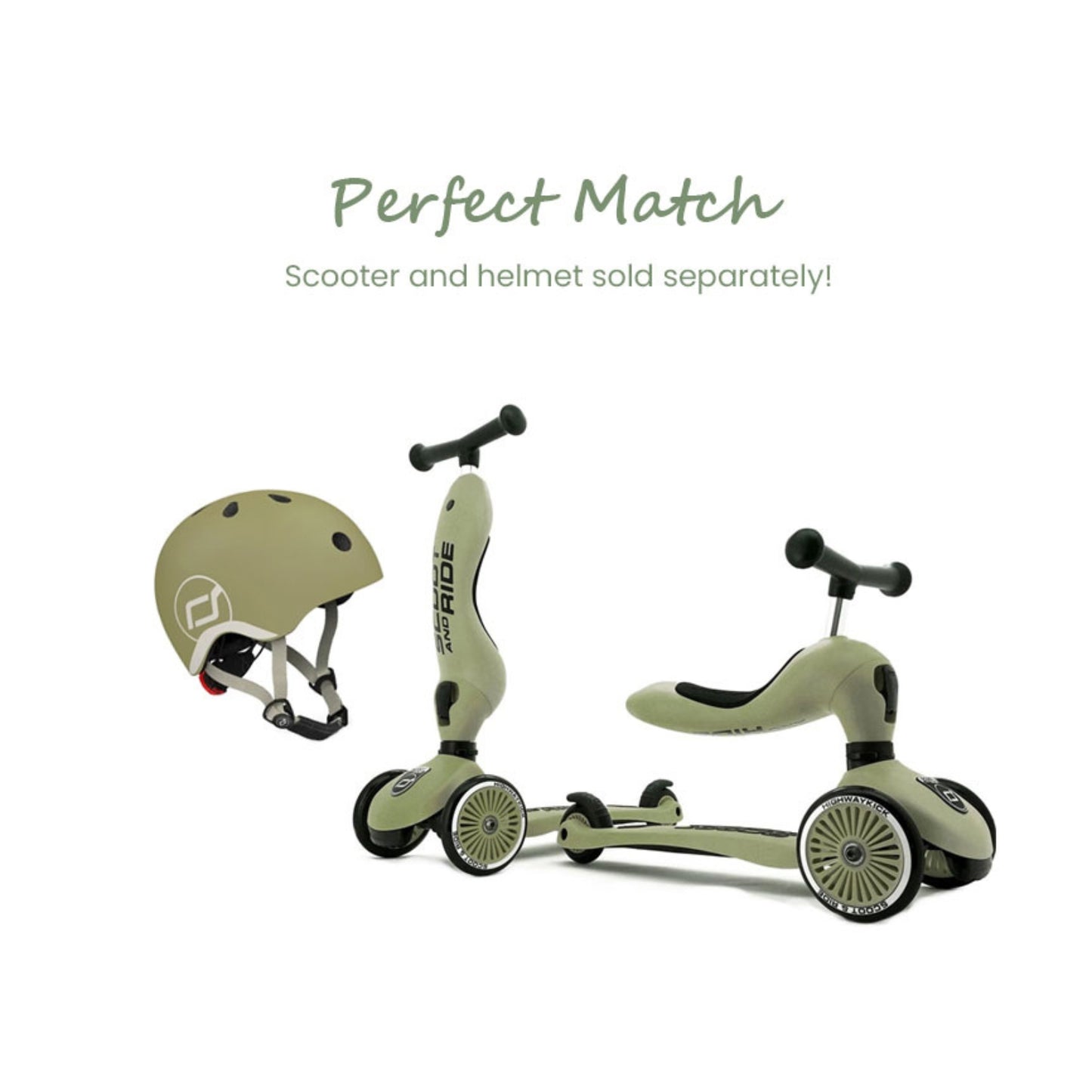 Scoot & Ride - Highwaykick1 Scooter For Toddler 1-5Y (Olive)