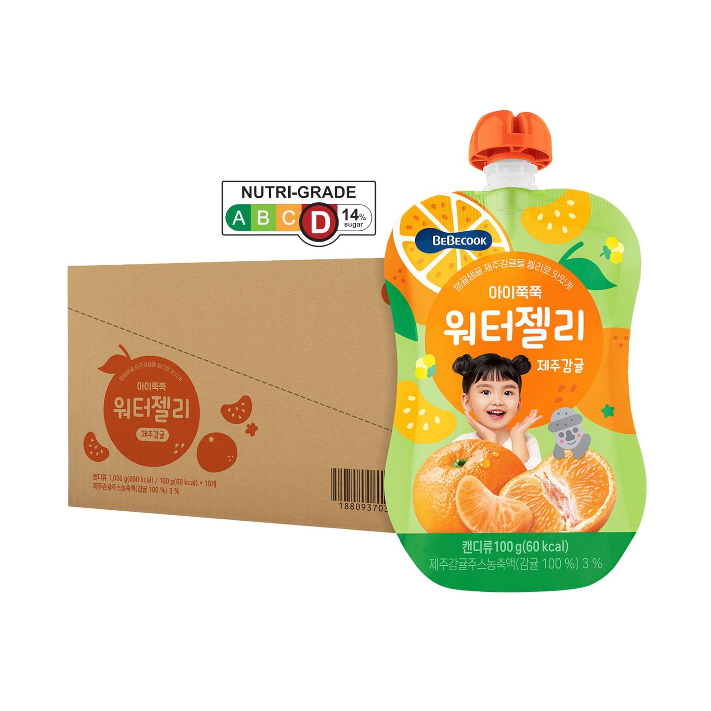 BeBecook - 10 x  My First Juicy Jelly Drink (Jeju Tangerine) 100g