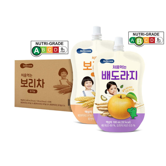 BeBecook - 20-Pk Brewed Korean Pear Drink and Roasted Barley Tea Bundle