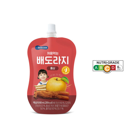 BeBecook - Brewed Korean Golden Pear Drink w Red Ginseng & Bellflower Root 80ml