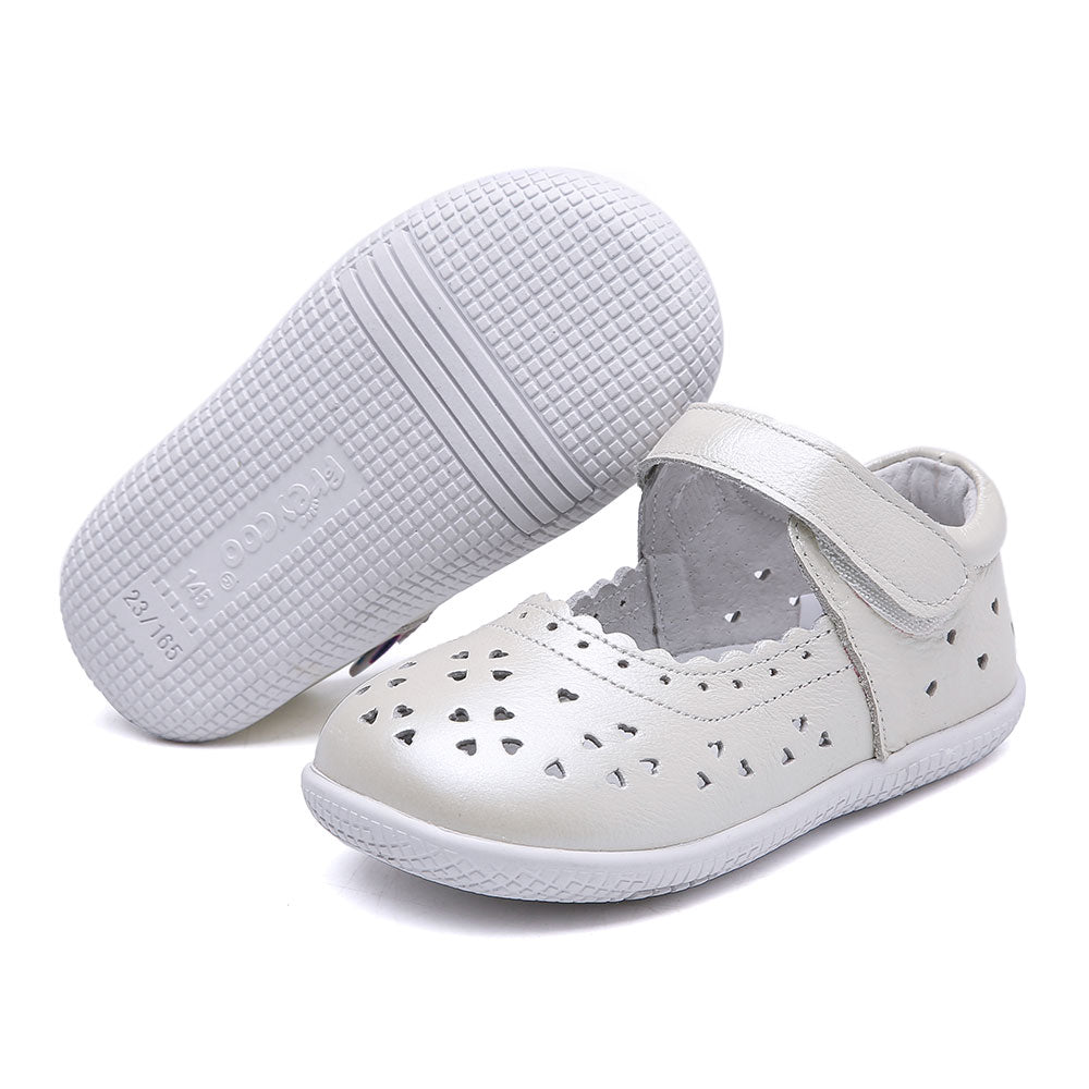 Freycoo - White Zelene Flexi-sole Toddler Shoes