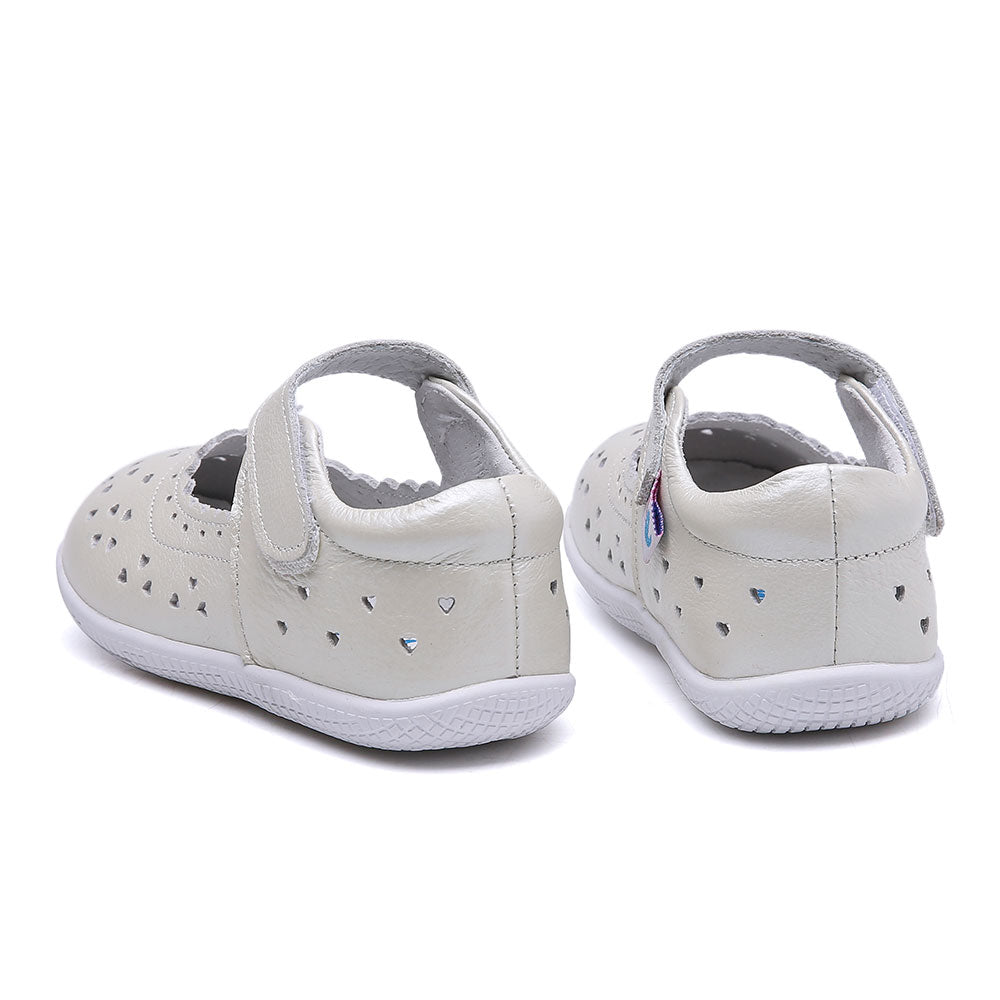 Freycoo - White Zelene Flexi-sole Toddler Shoes