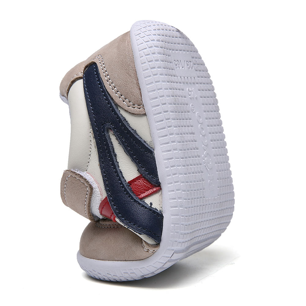 Freycoo - Cream Melvyn Flexi-sole Toddler Shoes