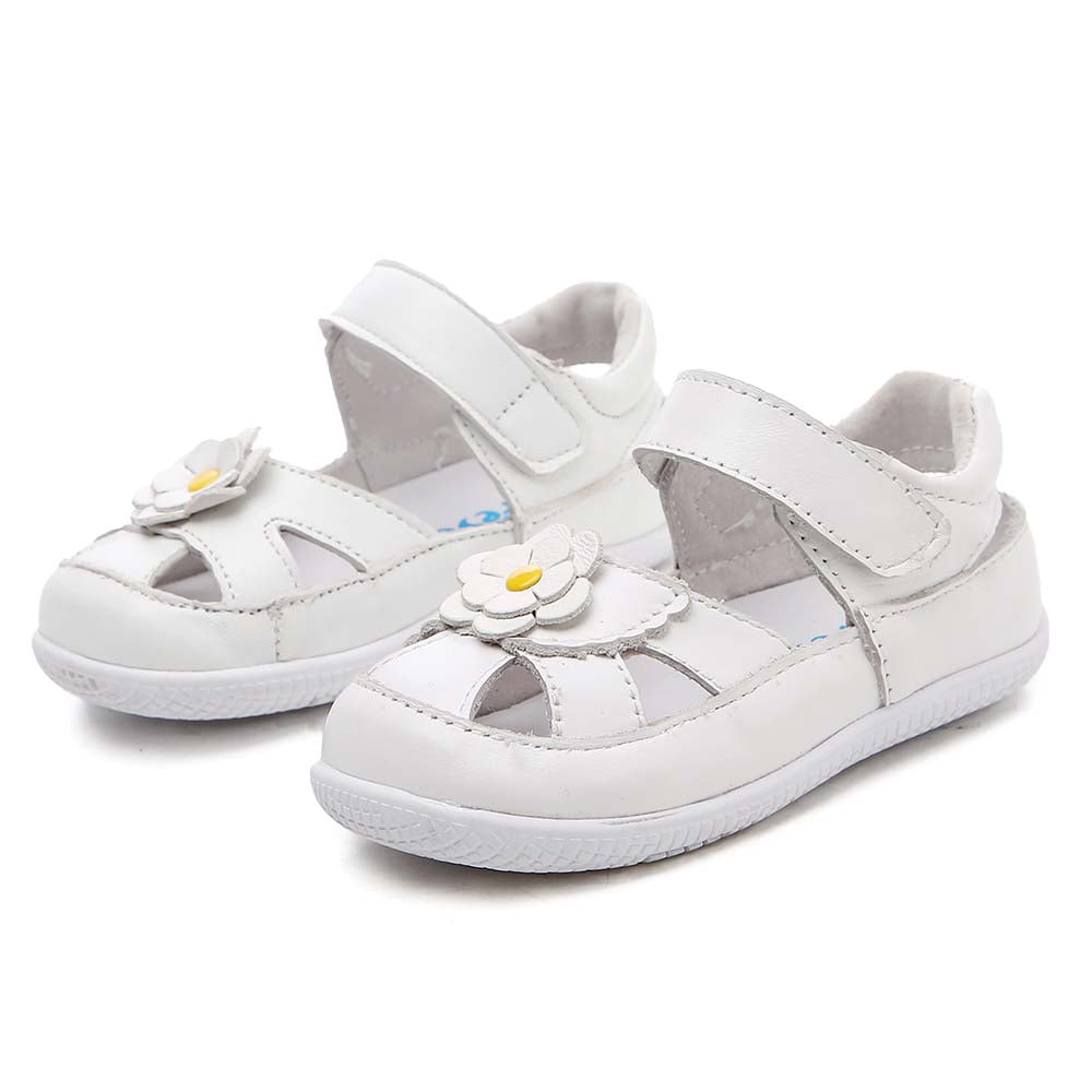 Freycoo - White Genevive Flexi-Sole Toddler Shoes