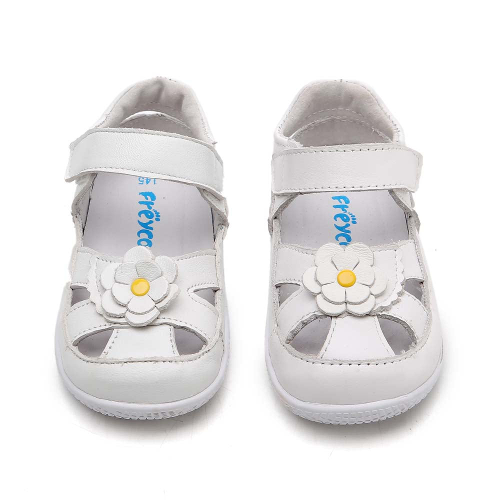 Freycoo - White Genevive Flexi-Sole Toddler Shoes