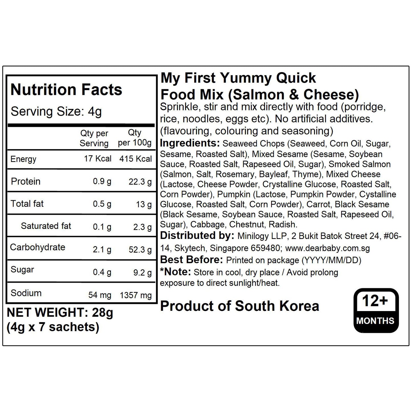 BeBecook - My First Yummy Quick Food Mix (Salmon & Cheese) 4g x 7