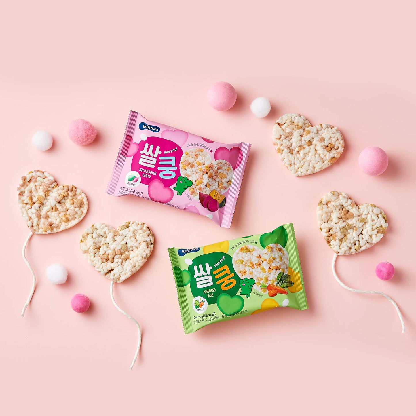 BeBecook - 10-Pk King Rice Puff (Spinach & Carrot) 15g
