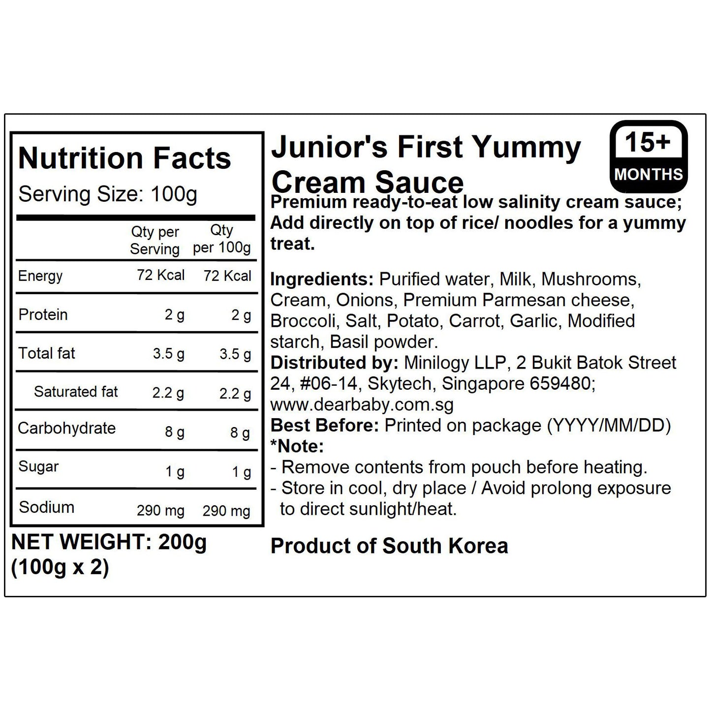 BeBecook - Junior's First Yummy Cream Sauce (100g x 2)