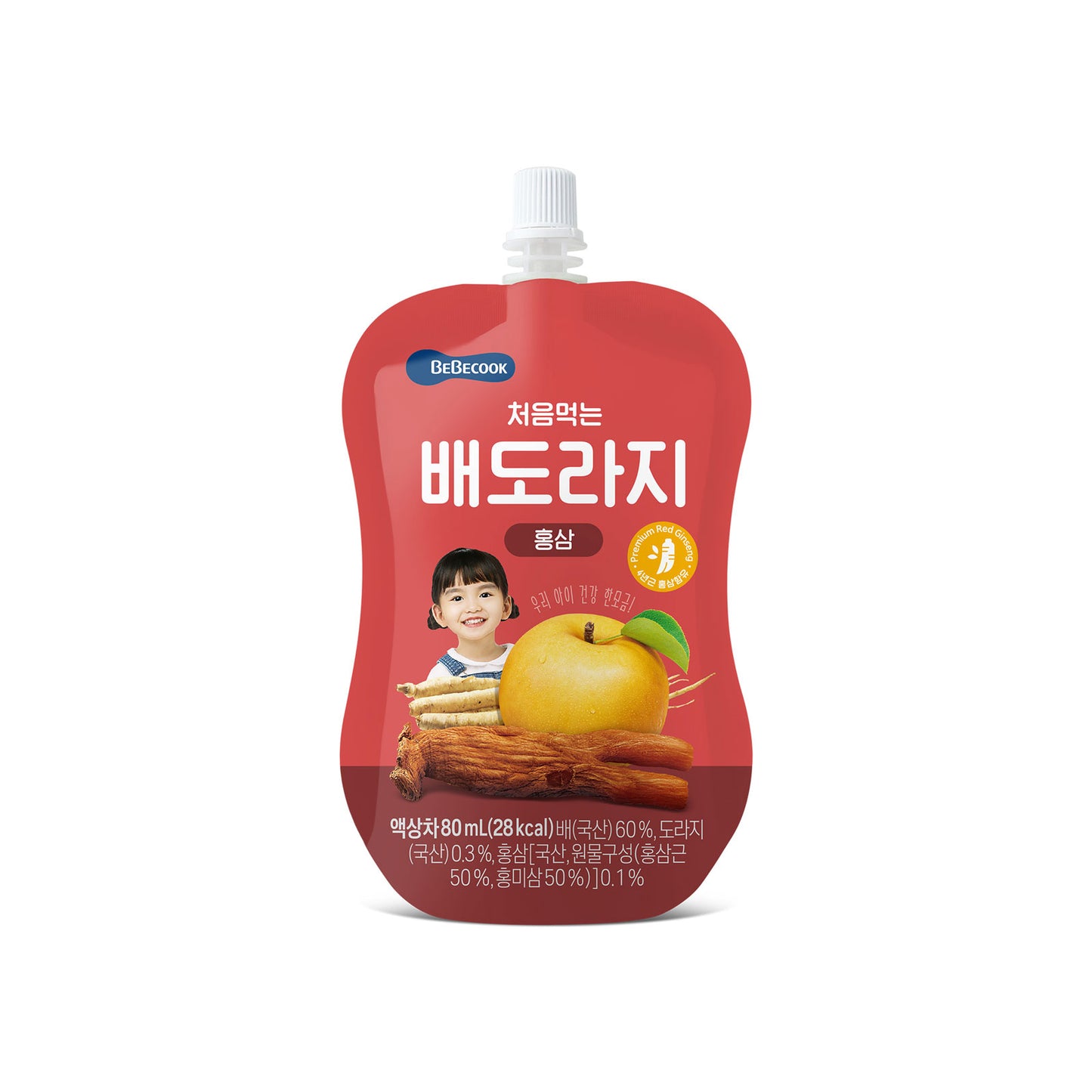 BeBecook - 20-Pk Brewed Korean Golden Pear Drink w Bellflower Root & Red Ginseng 80ml