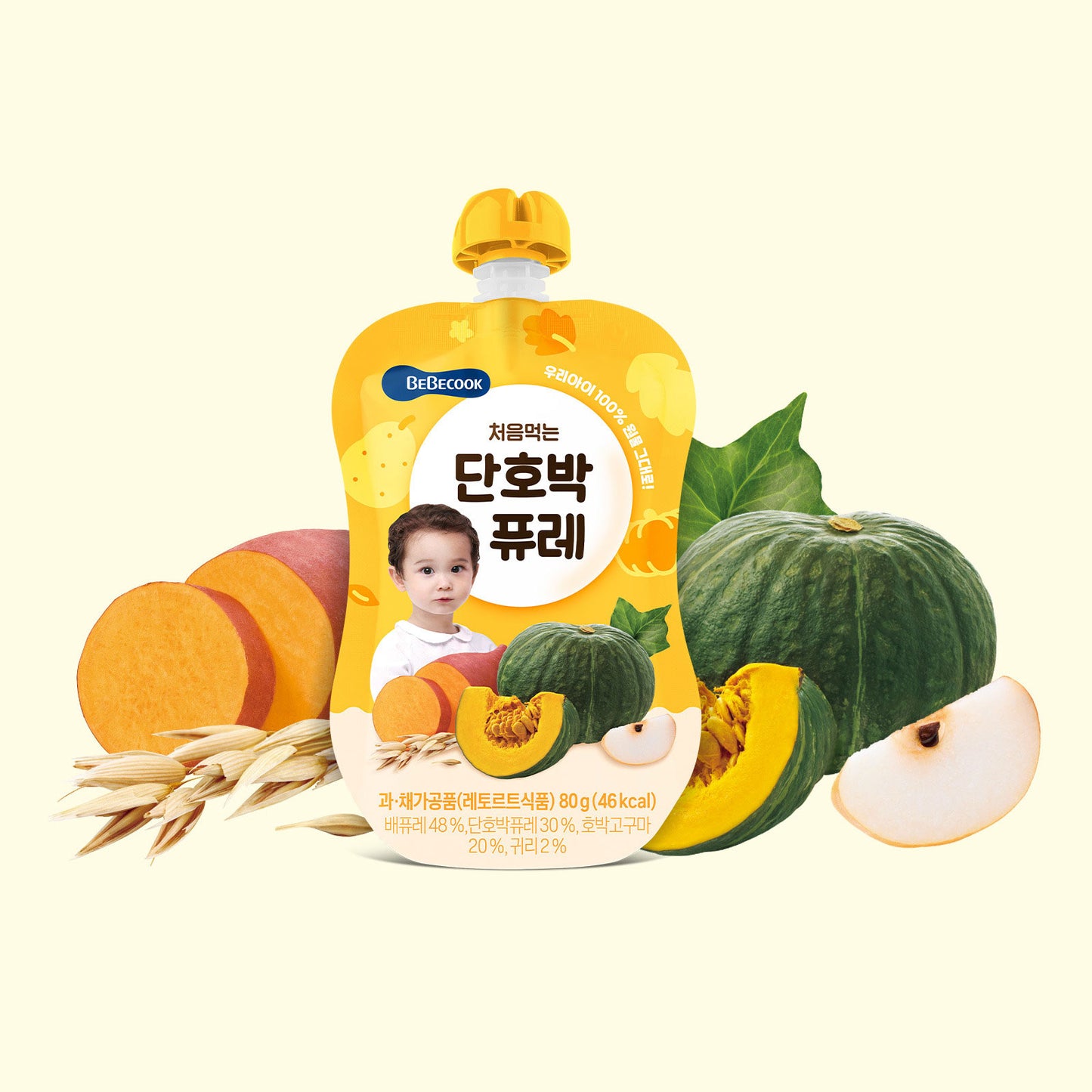 BeBecook - My First Yummy Puree (Pumpkin w Oatmeal) 80g