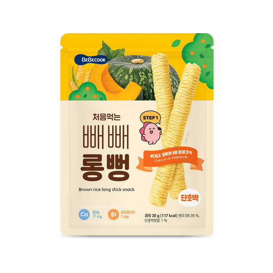 BeBecook - My First Jumbo Rice Sticks (Pumpkin) 30g