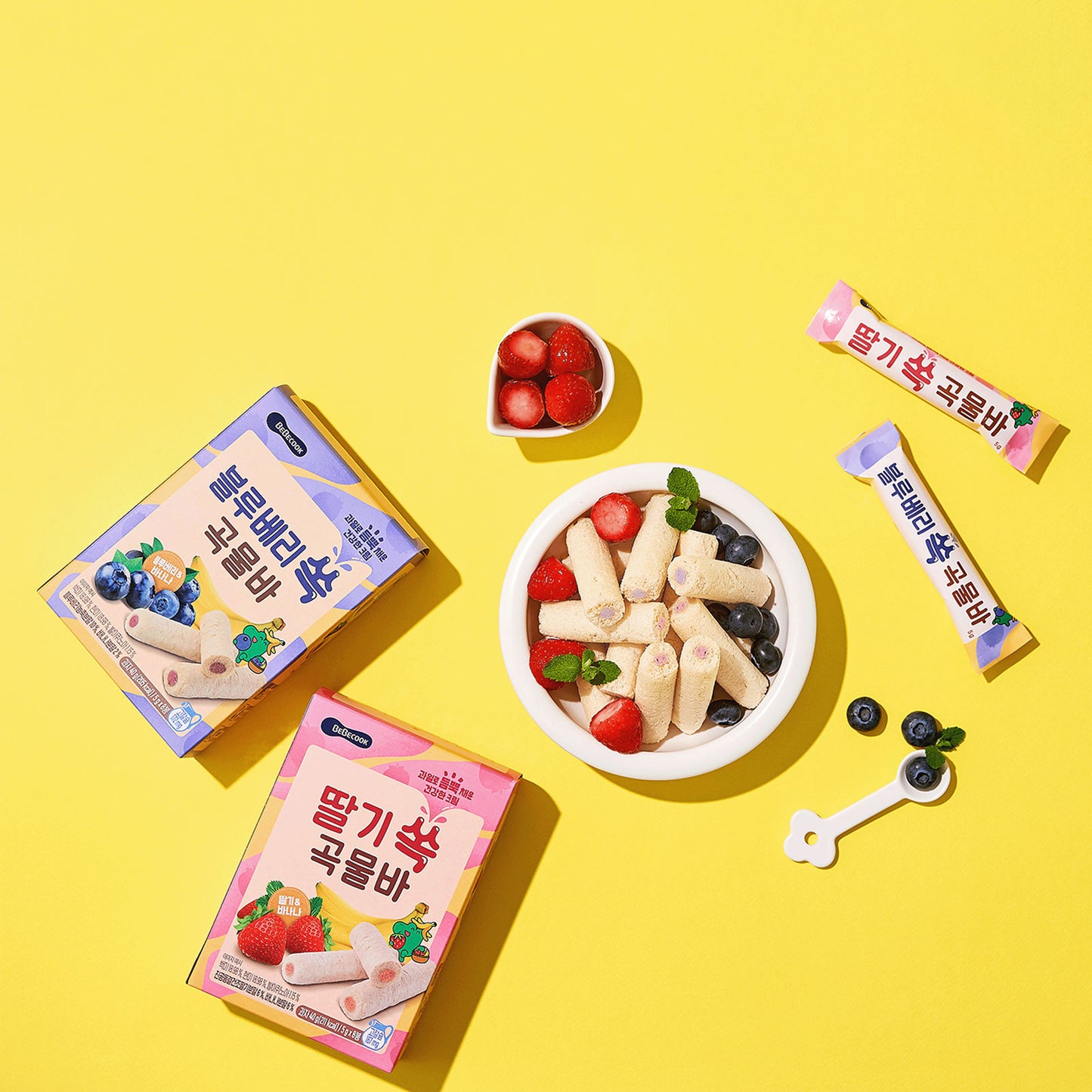 BeBecook - Junior's Fruity Multi-Grain Rolls (Blueberry & Banana) 5g x 8