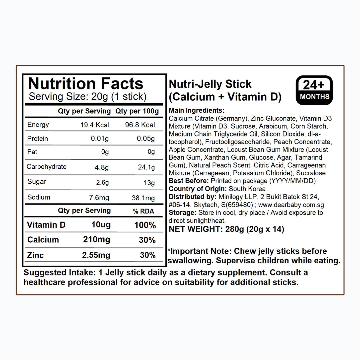 BeBecook - Nutri-Jelly Stick (Calcium + Vitamin D)