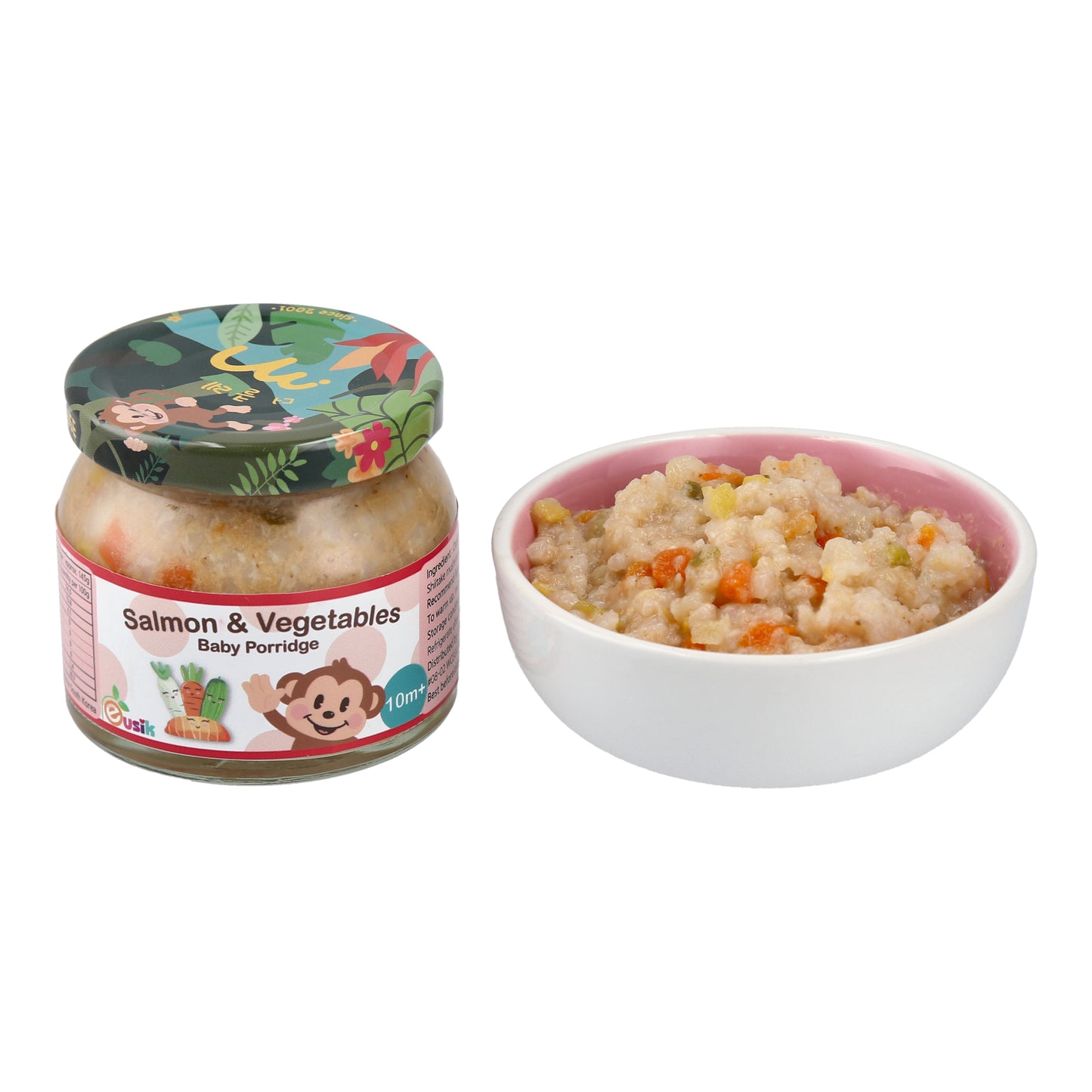 Eusik  - Baby Rice Porridge (Salmon & Vegetables) 145g, 10mths+