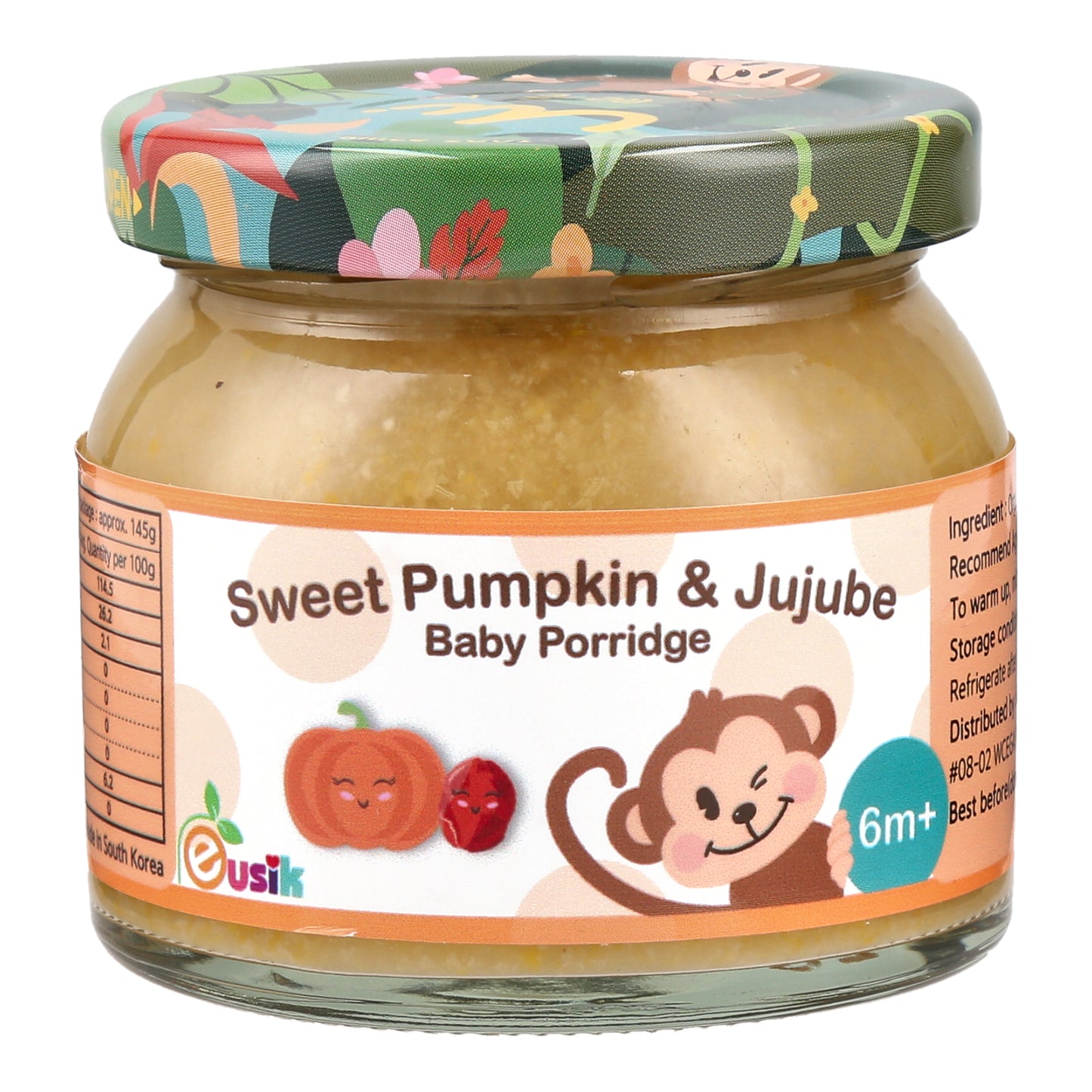 Eusik - Baby Rice Porridge (Sweet Pumpkin & Jujube) 145g, 6mths+
