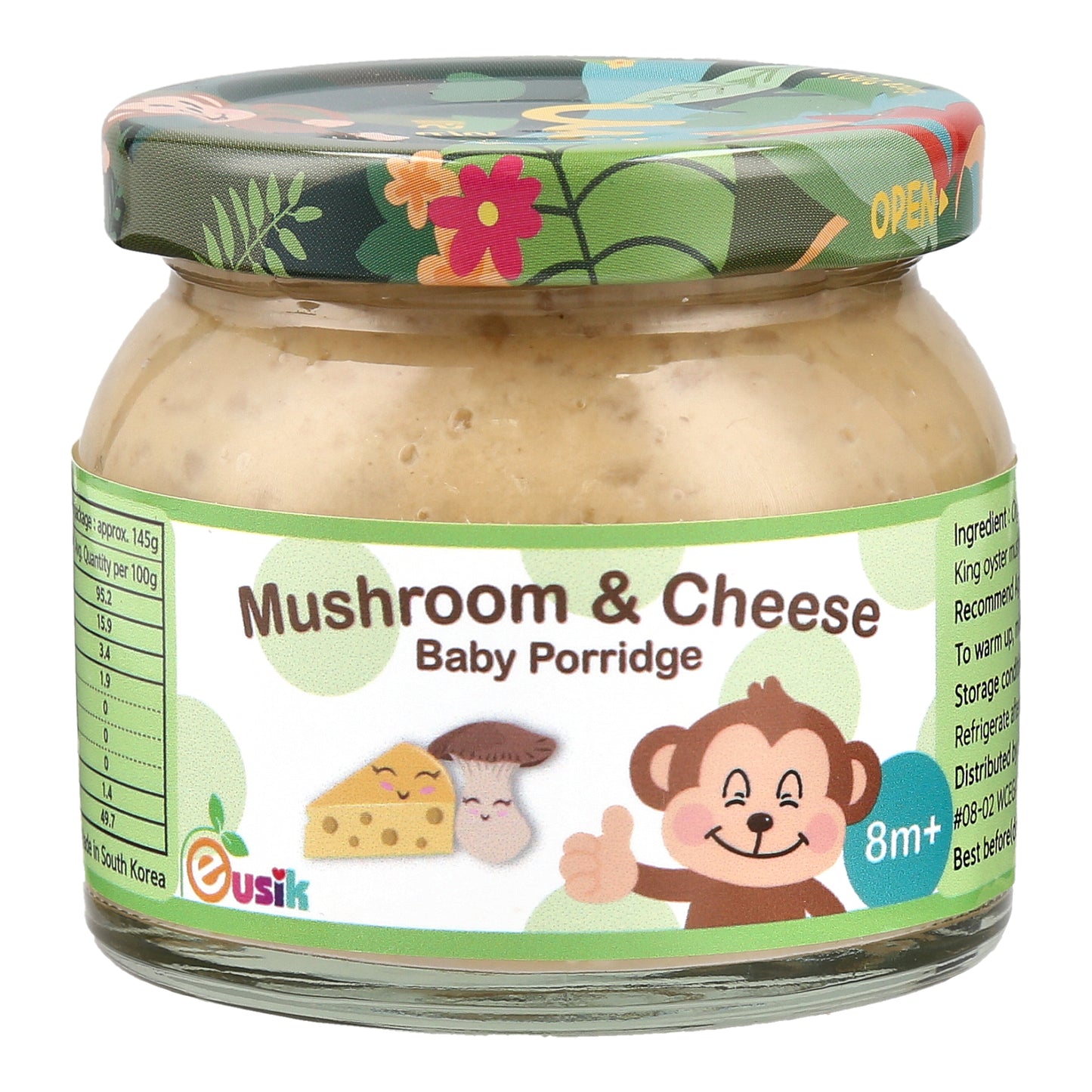 Eusik - Baby Rice Porridge (Mushroom & Cheese) 145g, 8mths+
