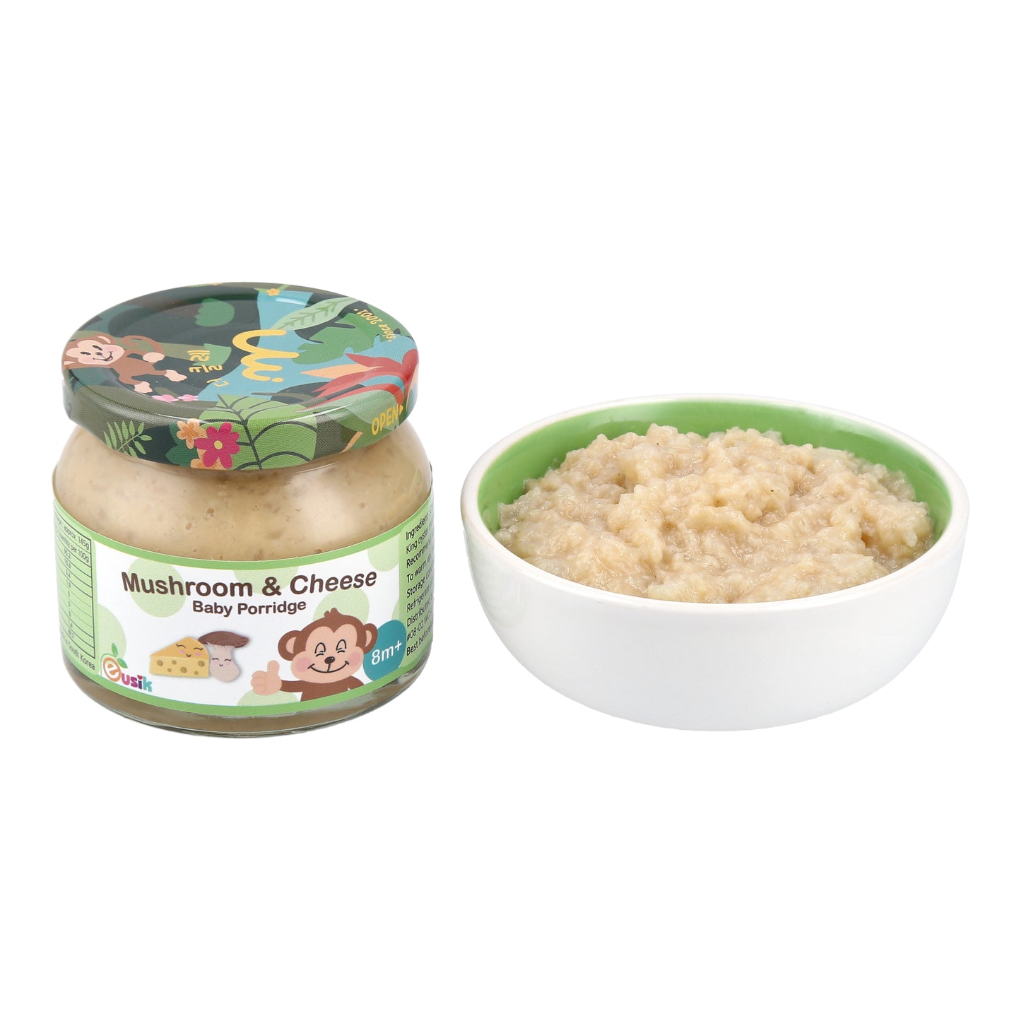 Eusik - Baby Rice Porridge (Mushroom & Cheese) 145g, 8mths+