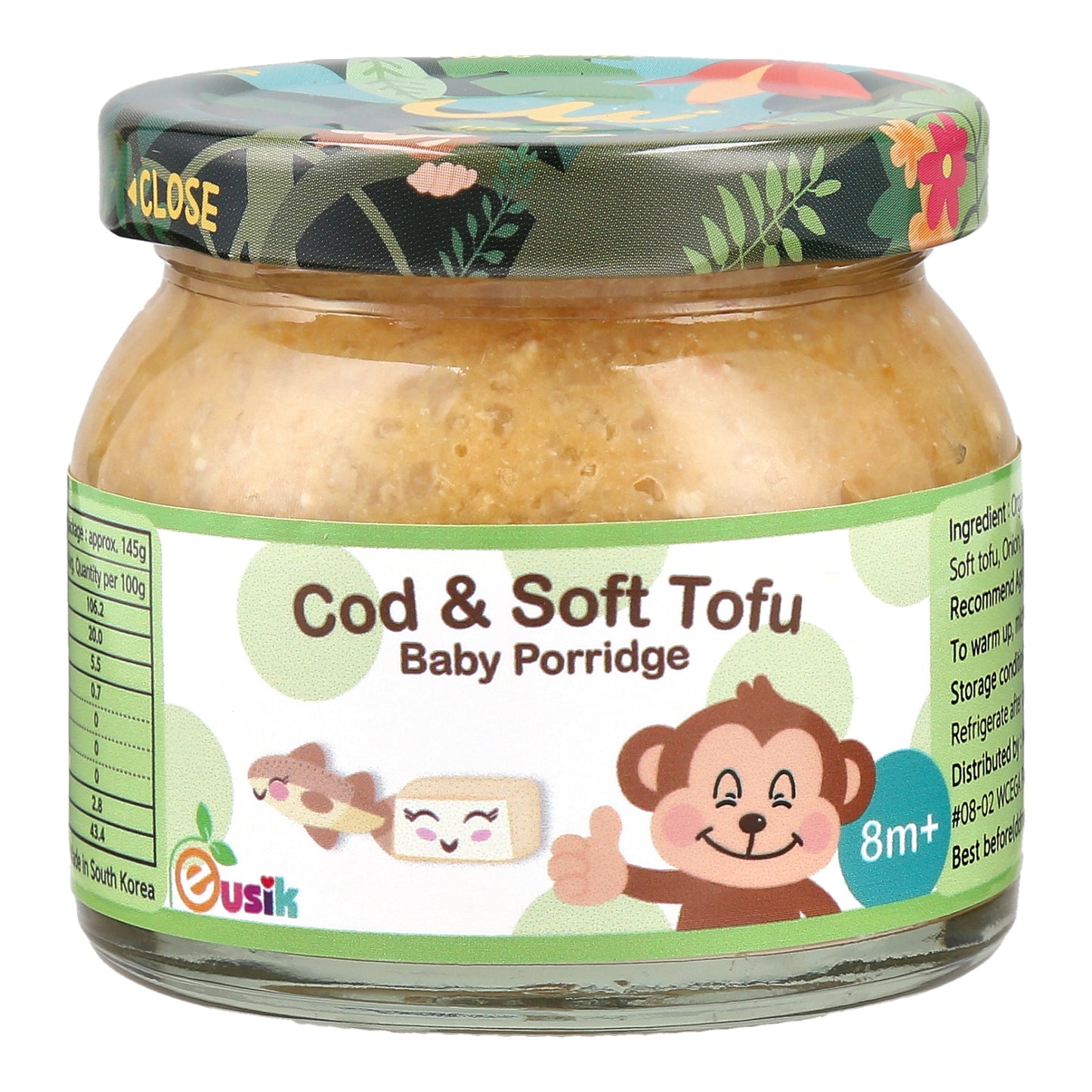 Eusik - Baby Rice Porridge (Cod & Soft Tofu) 145g, 8mths+