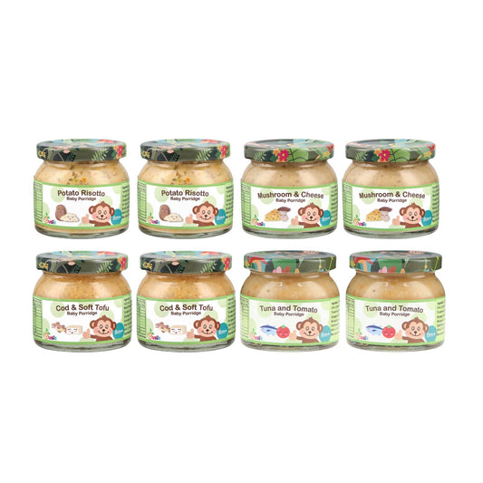 Eusik - 8-Pk Baby Rice Porridge Bundle For 8 Months+ (Assorted)