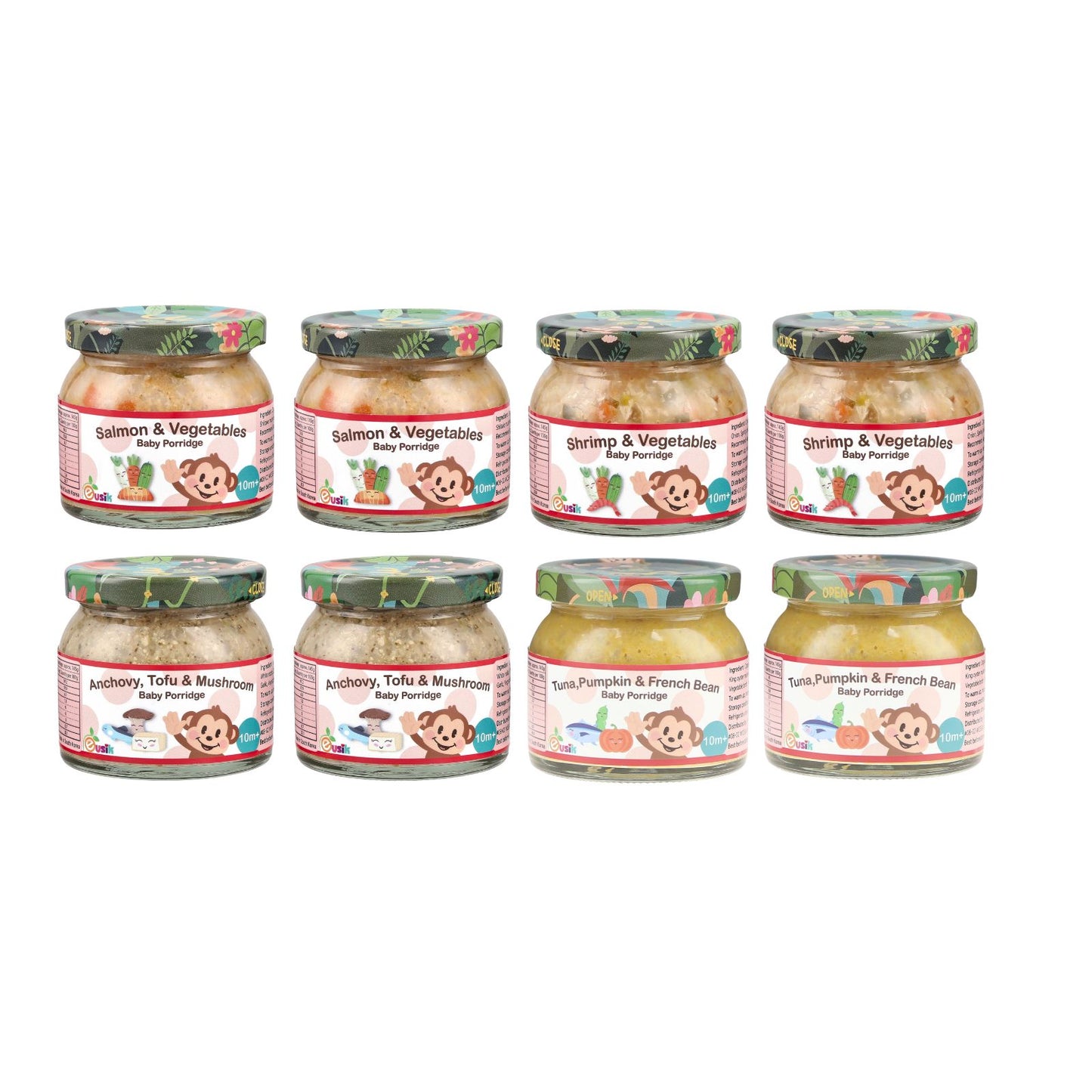 Eusik - 8-Pk Baby Rice Porridge Bundle 10 Months+ (Assorted)