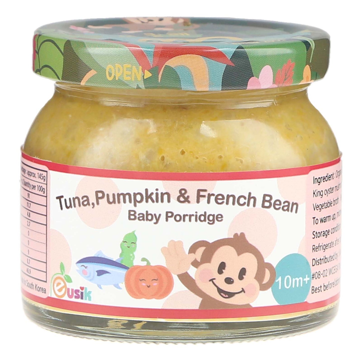 Eusik  - 8-Pk Baby Rice Porridge (Tuna, Pumpkin & French Bean) 145g, 10mths+