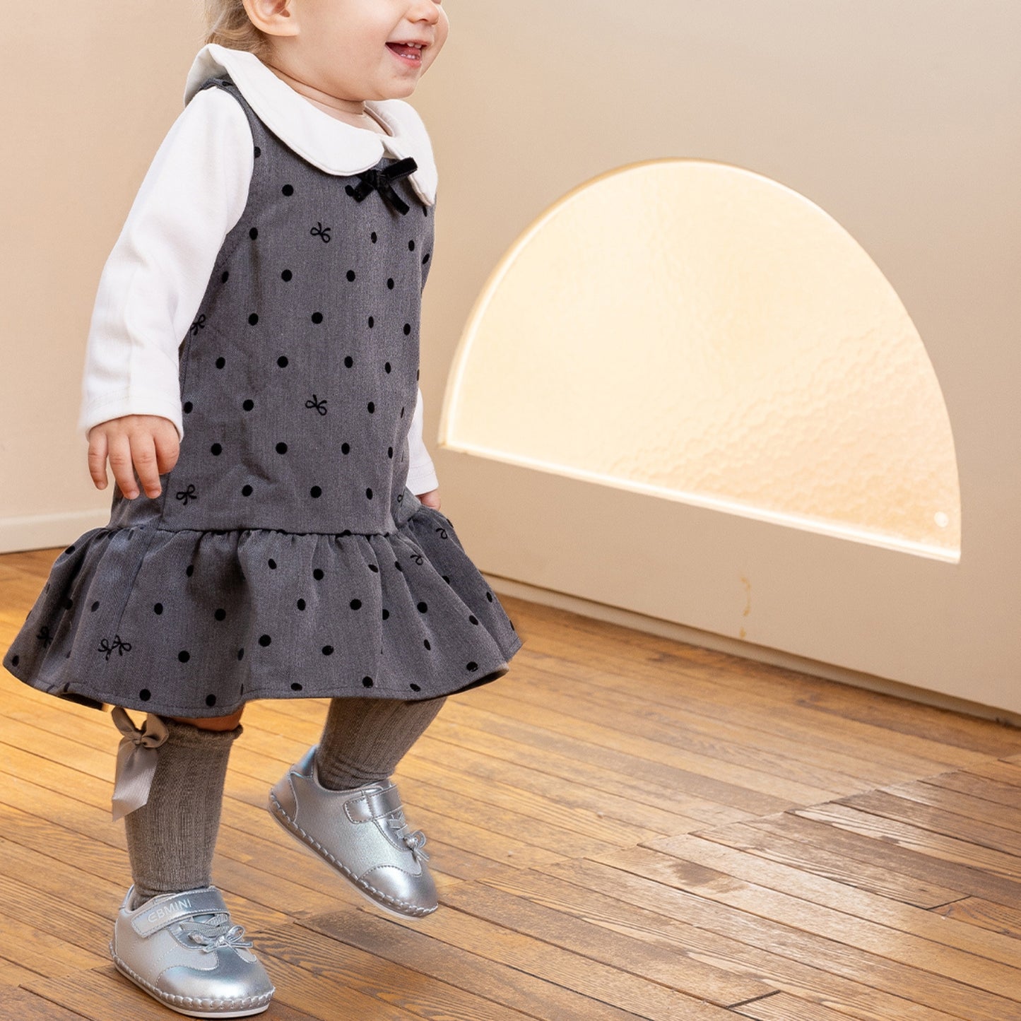 EBmini - E25C190 Twinkle Steps Baby Sneakers (Silver)