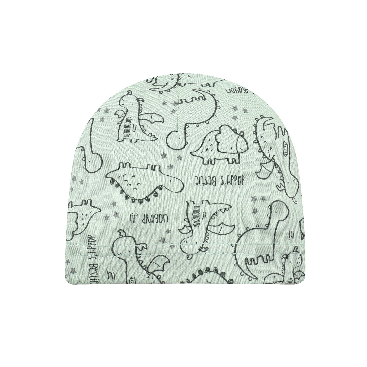 Infancie 5-Pc Baby Layette Set - Grower, Bodysuit,Bib,Hat and Mittens (Green Dino)