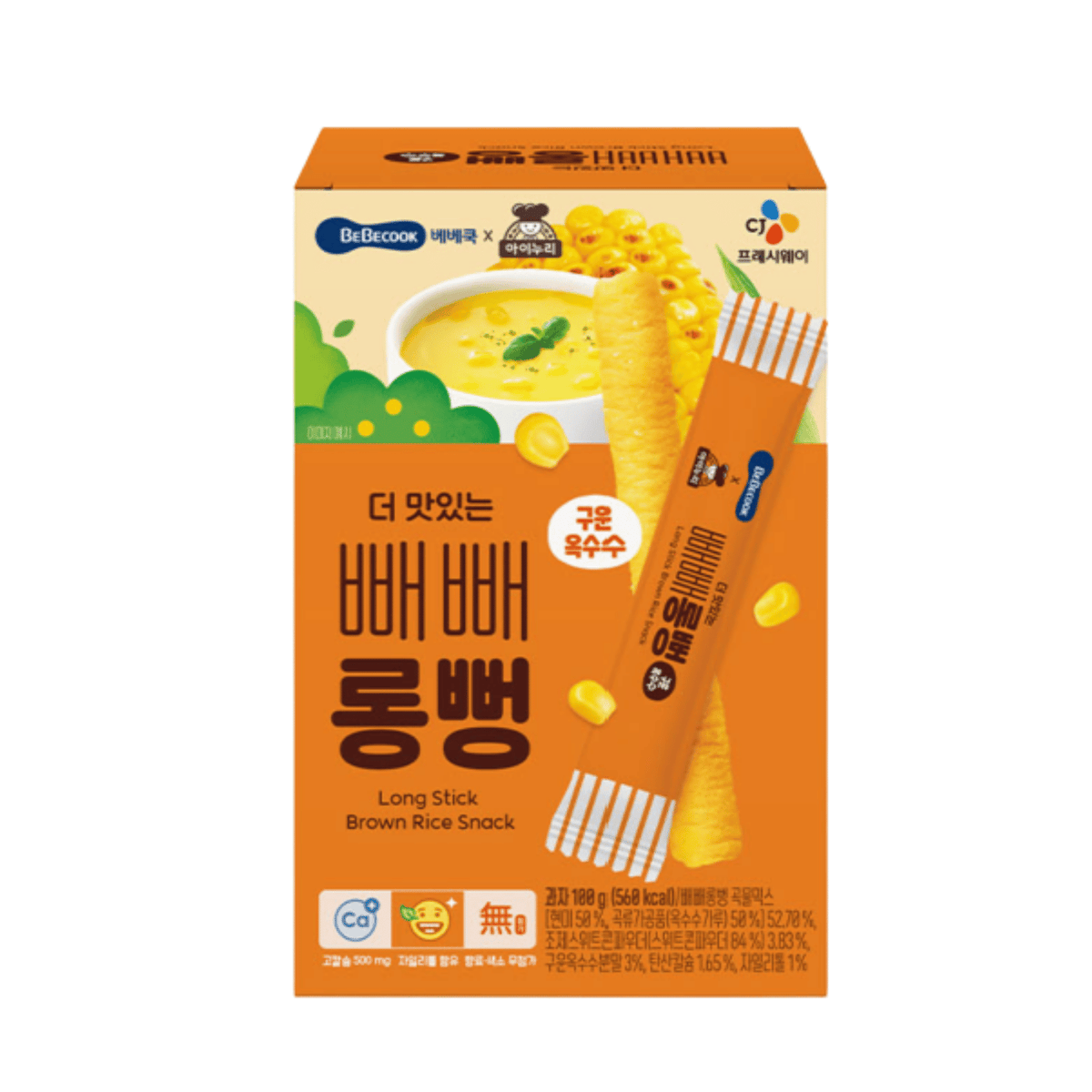 BeBecook - Jr's Jumbo Brown Rice Stick Mega Box (Sweet Corn) 20 x 5g