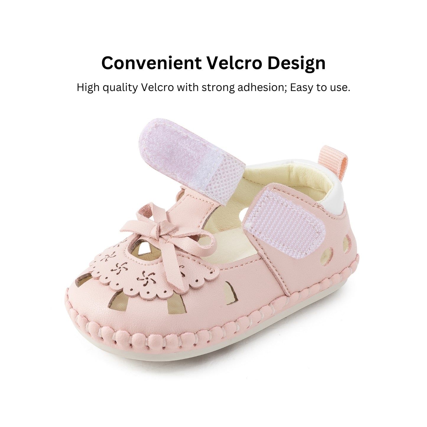 E25B071 Dreamy Bow Baby Sandals (Cream)