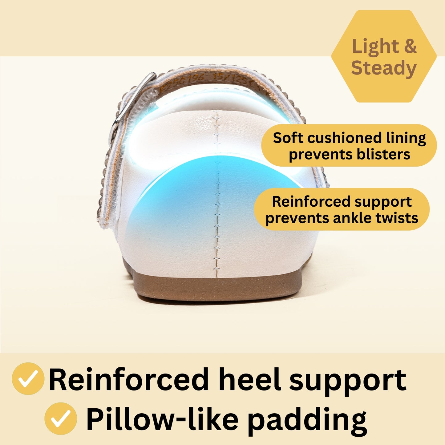 EBmini - E25C196 Twilight Duo-Strap Mary Janes (Cream)