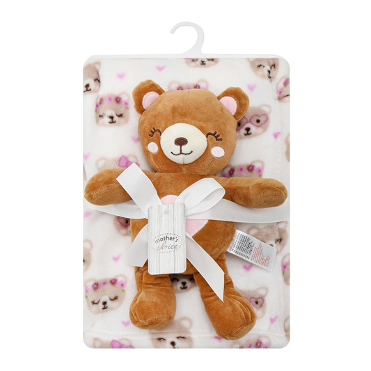 INFANCIE Blanket with Snuggle Toy (Lovely Teddy)