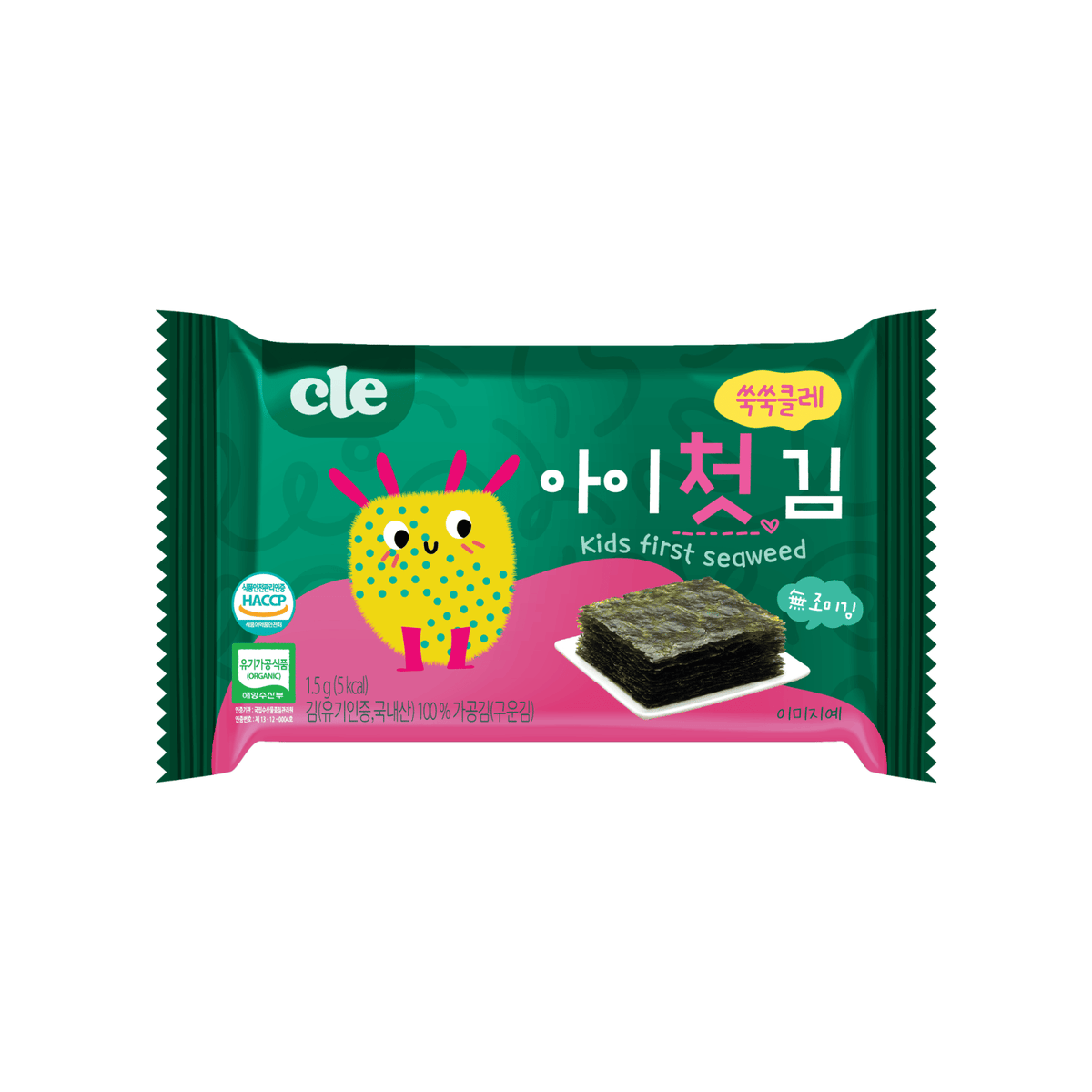 CLE - Kid's First Organic Monster Seaweed (Non-Seasoned) 1.5g x10