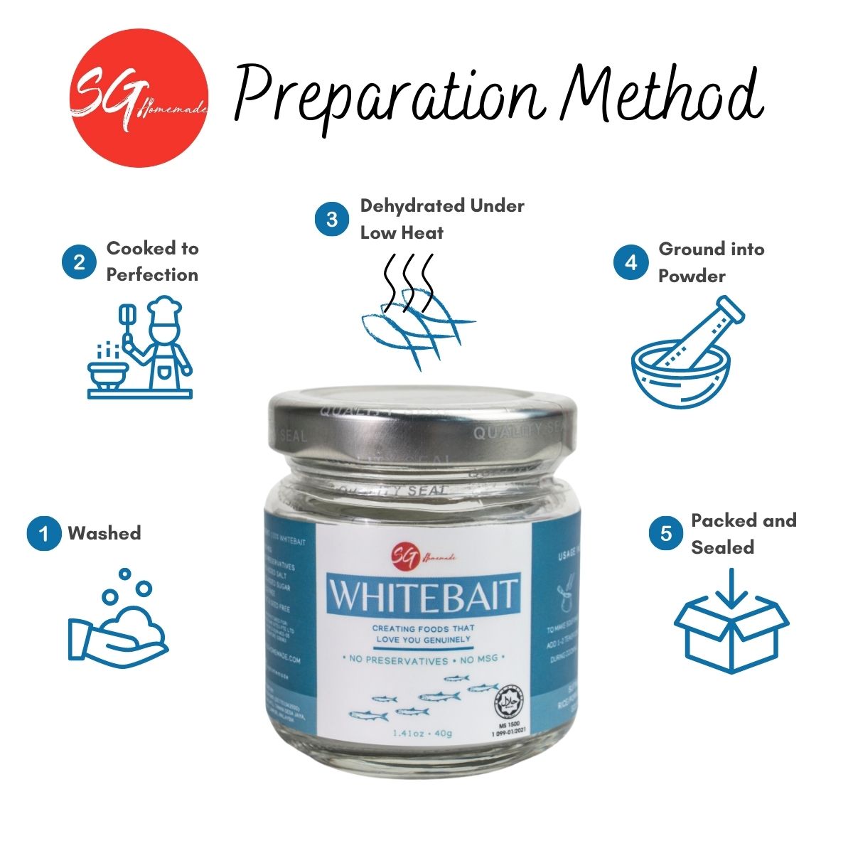 SG Homemade - Whitebait Powder 40g