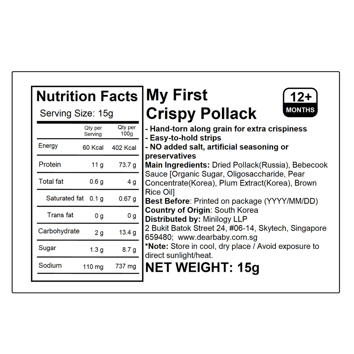 BeBecook - My First Crispy Pollack 15g