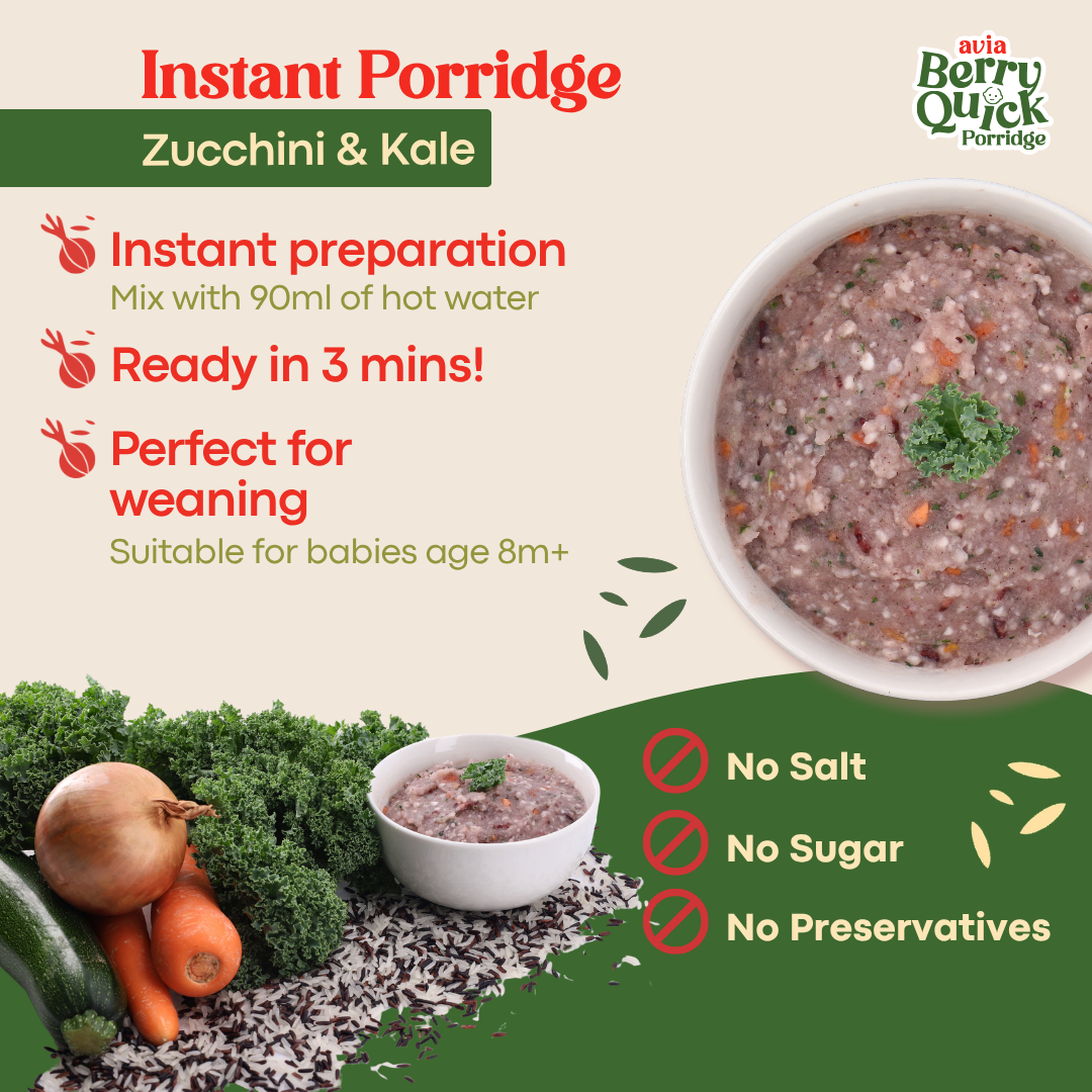 AVIA - Berry Quick Porridge Zucchini and Kale (10g x 2)