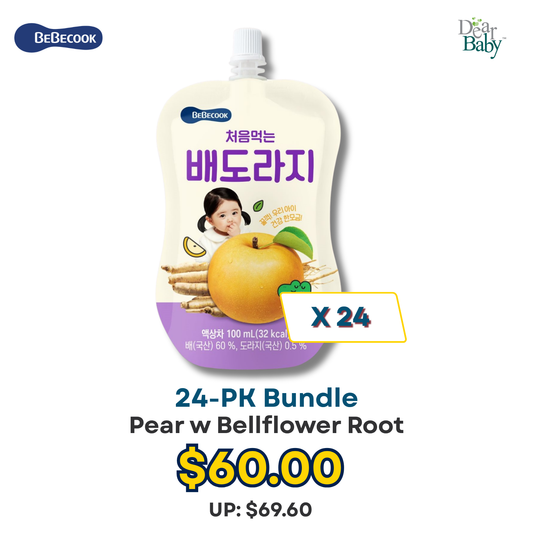 BeBecook - (Non-Pack) 24-Pk Brewed Korean Golden Pear Drink w Bellflower Root 100ml