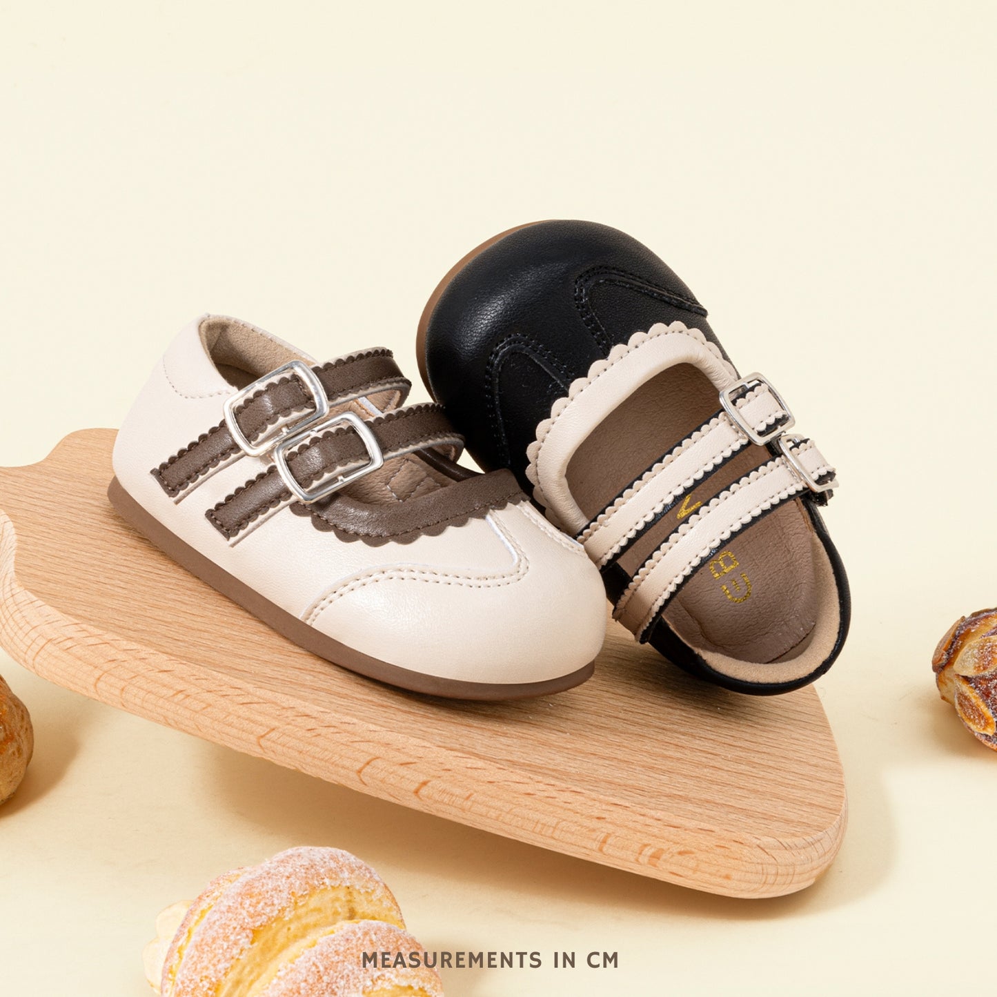 EBmini - E25C196 Twilight Duo-Strap Mary Janes (Cream)