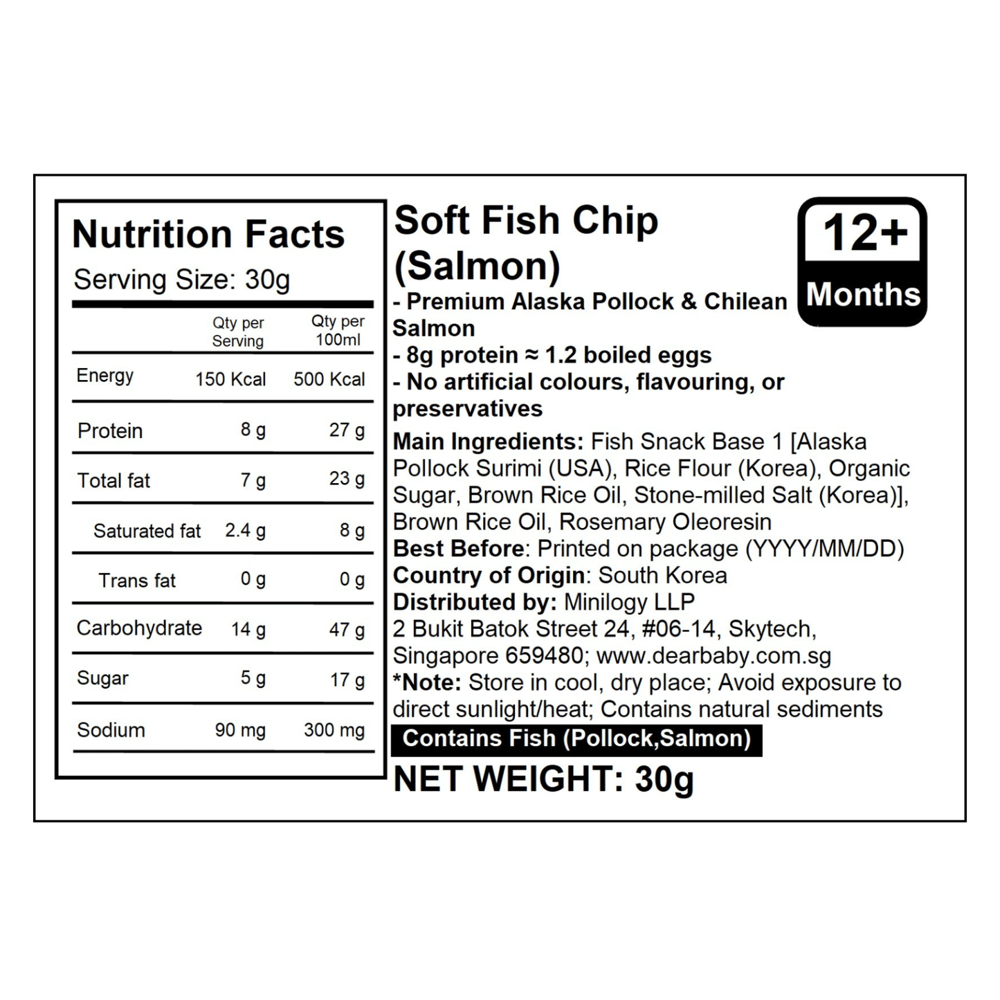 BeBecook - Soft Fish Chip (Salmon) 30g