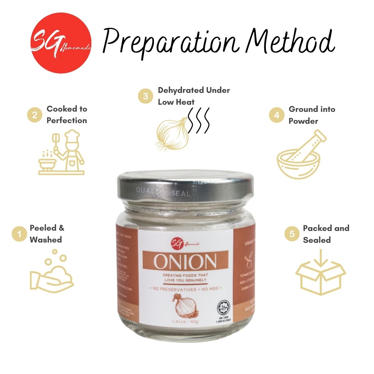 SG Homemade - Onion Powder 40g