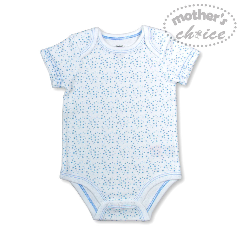 MOTHER'S CHOICE 5-Pc 100% Cotton Short-Sleeved Baby Bodysuit (Space)