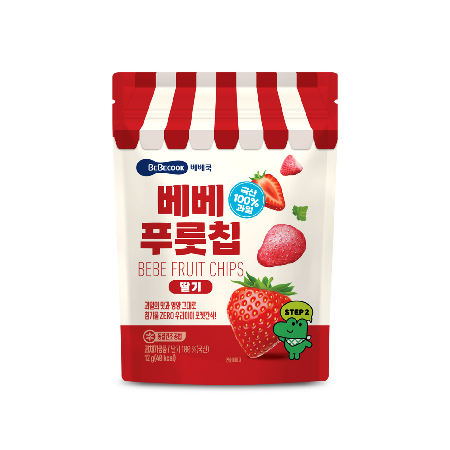 BeBecook - My First Freeze-Dried Fruit Chips (Korean Strawberry) 12g