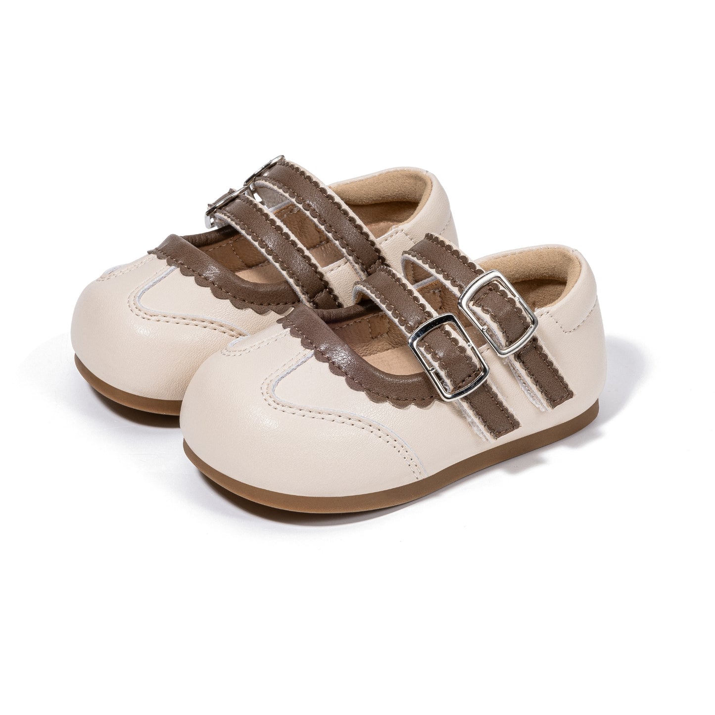 EBmini - E25C196 Twilight Duo-Strap Mary Janes (Cream)