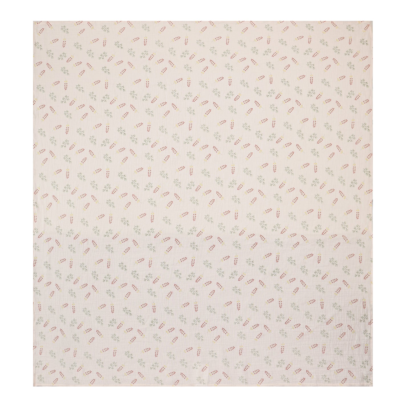 INFANCIE 2-Pc Organic Cotton Baby Muslin Blanket Gift Set (Dusty Rose / Bloom)