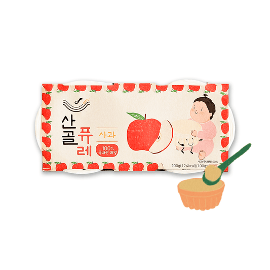 Ecomommeal - Real Fruit Puree (Apple) 100g x 2