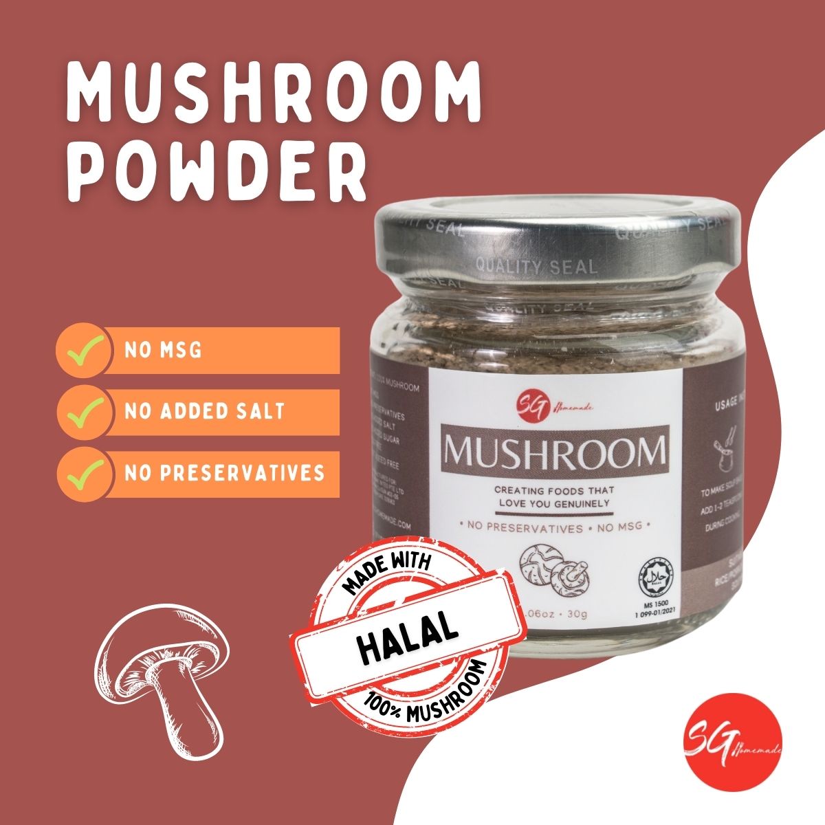 SG Homemade - Mushroom Powder 30g