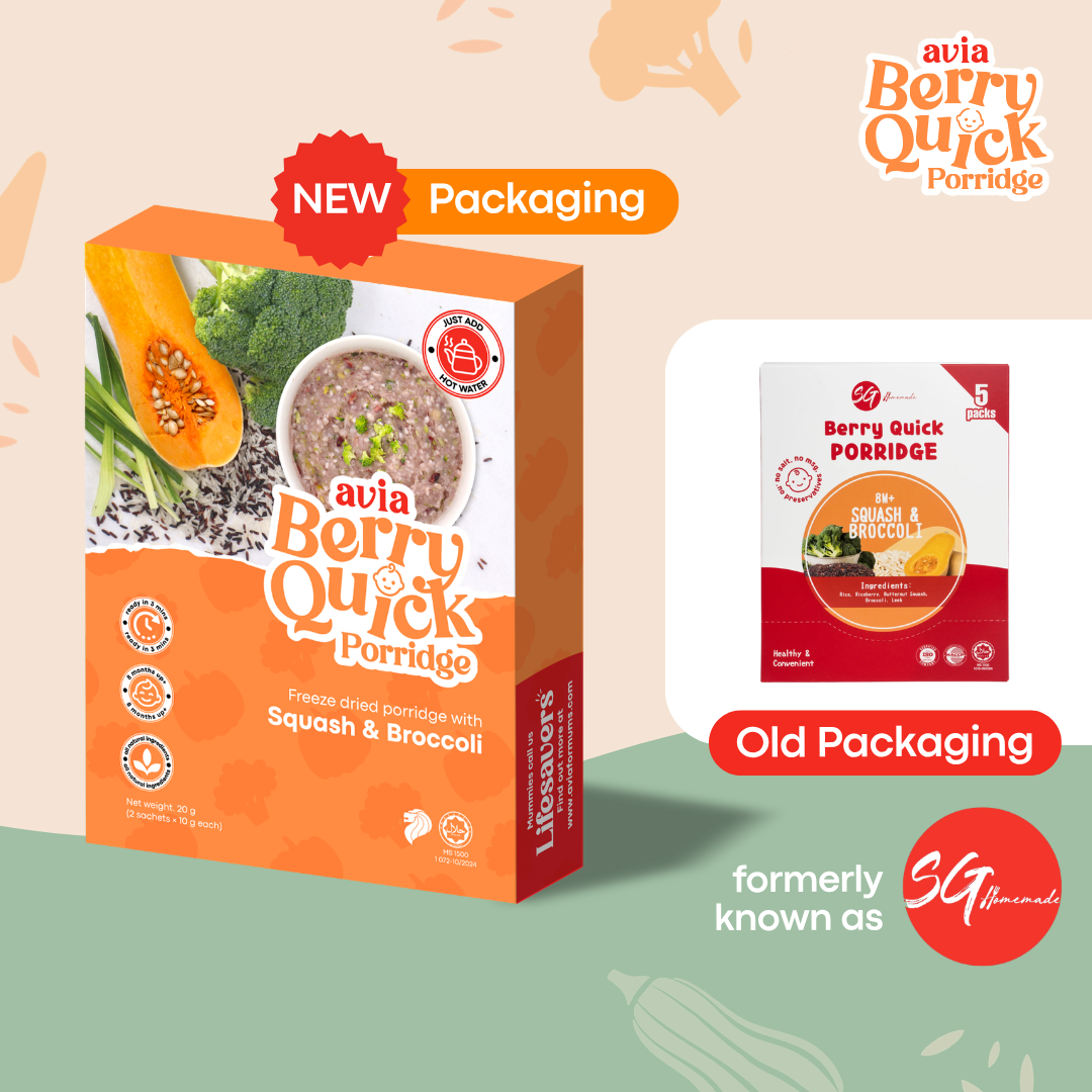 AVIA - Berry Quick Porridge Butternut Squash and Broccoli (10g x 2)