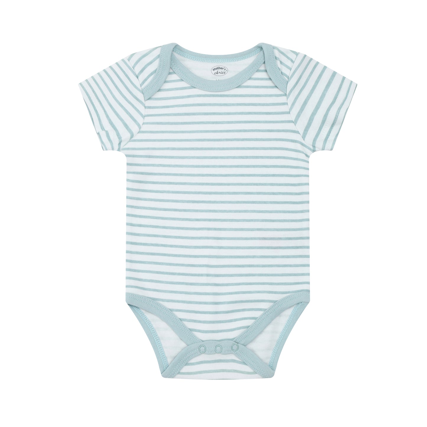 MOTHER'S CHOICE 3-Pc 100% Cotton Short-Sleeved Baby Bodysuit (Blue, Dino, Roar Some Little Dudes)