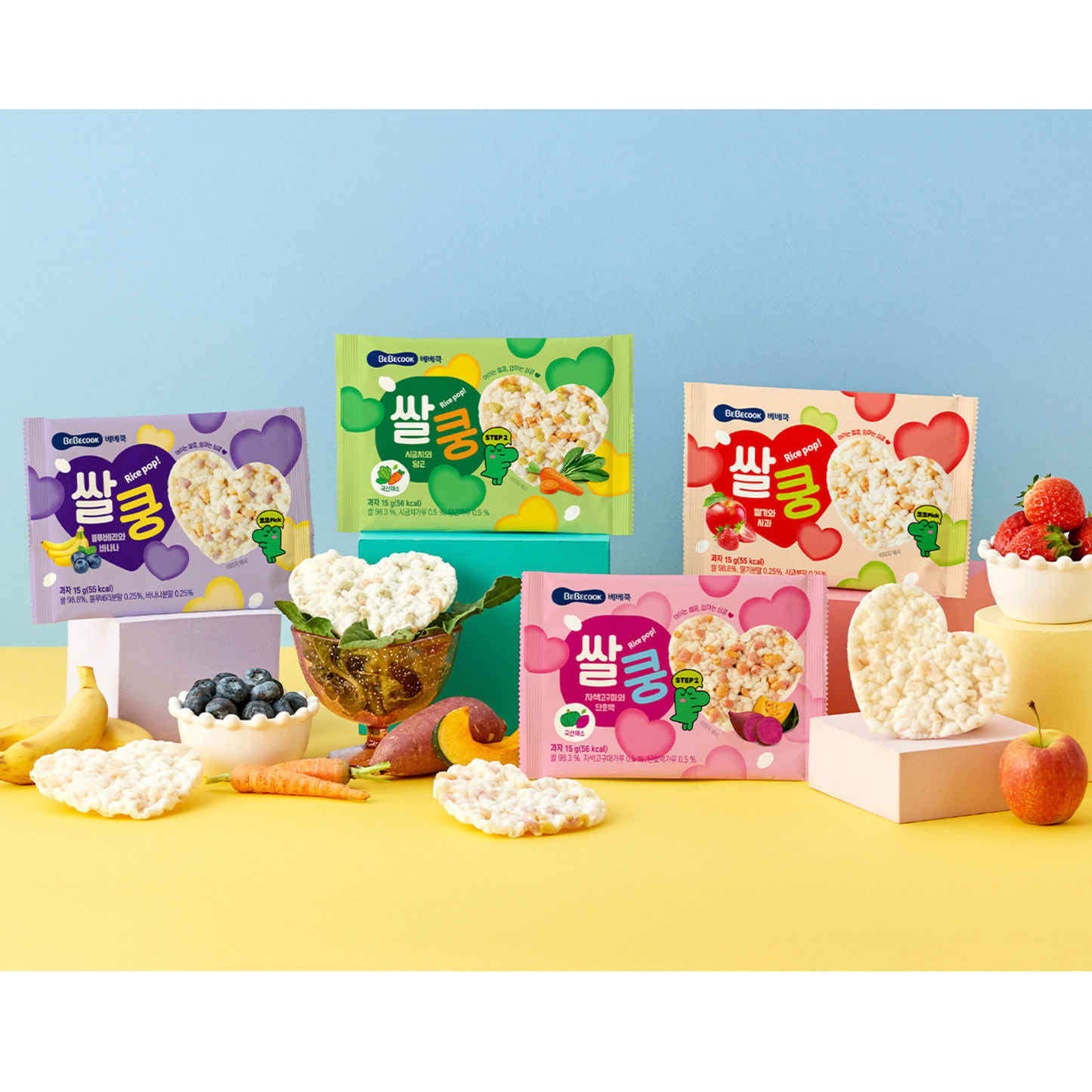 BeBecook - King Rice Puff (Strawberry & Apple) 15g