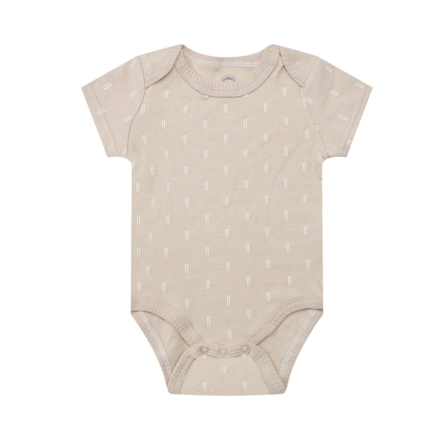 MOTHER'S CHOICE 3-Pc 100% Cotton Short Sleeve Bodysuits (Mint / Brown Dino)