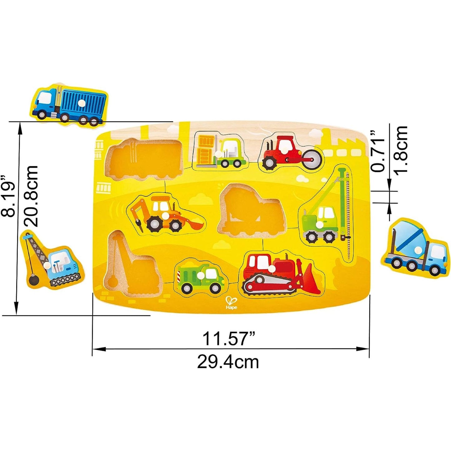 Hape - Construction Peg Puzzle